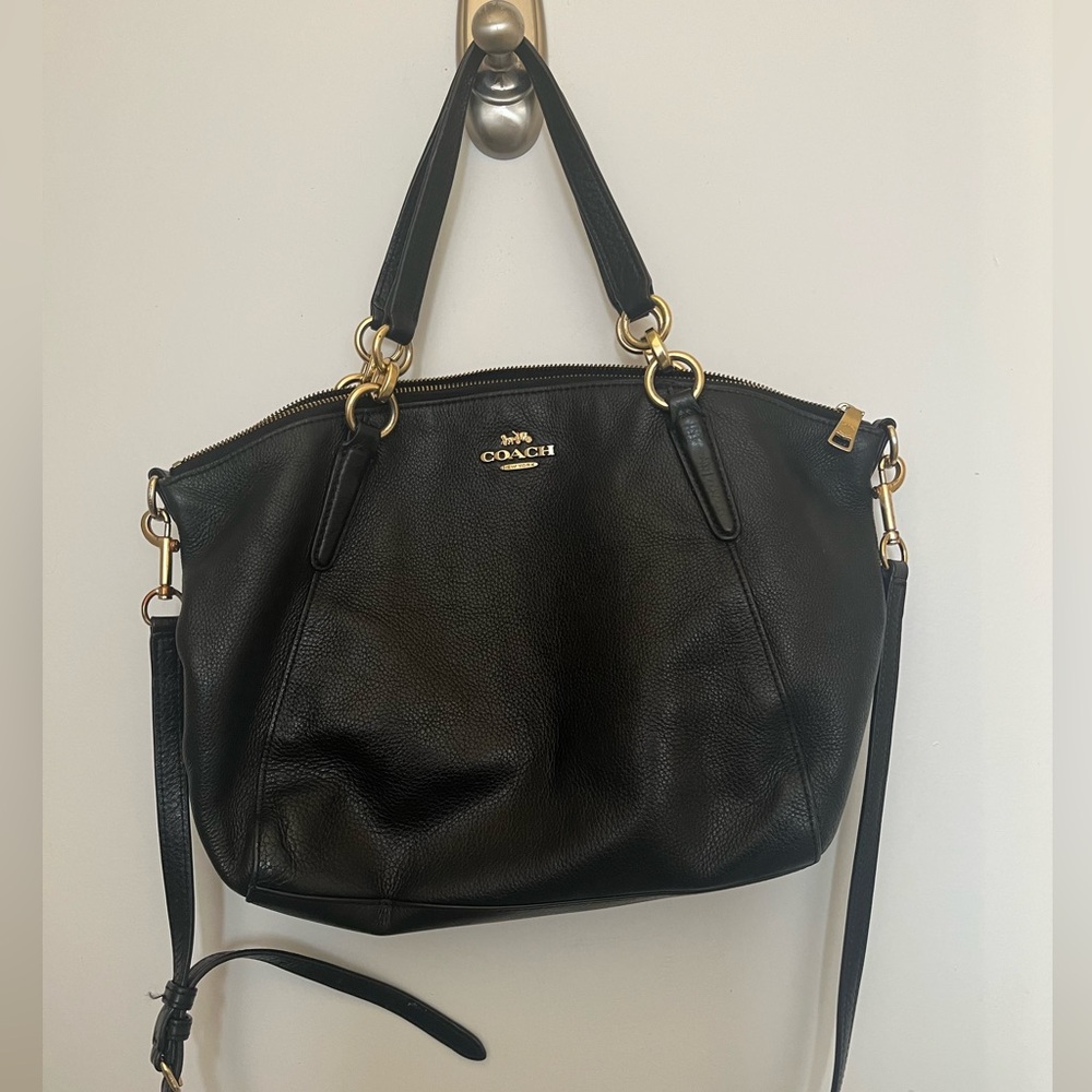Coach Black Leather Women's Bag